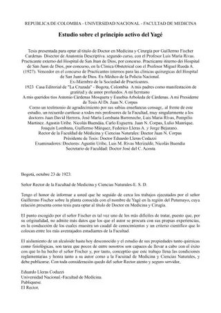 Estudio sobre el principio activo del Yagé