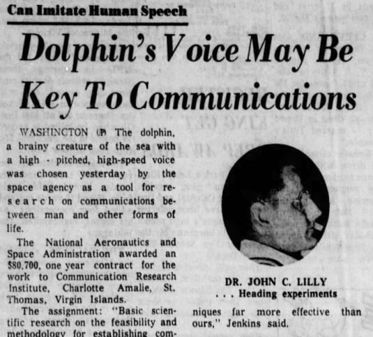 “Dolphin’s Voice May Be Key to Communications”