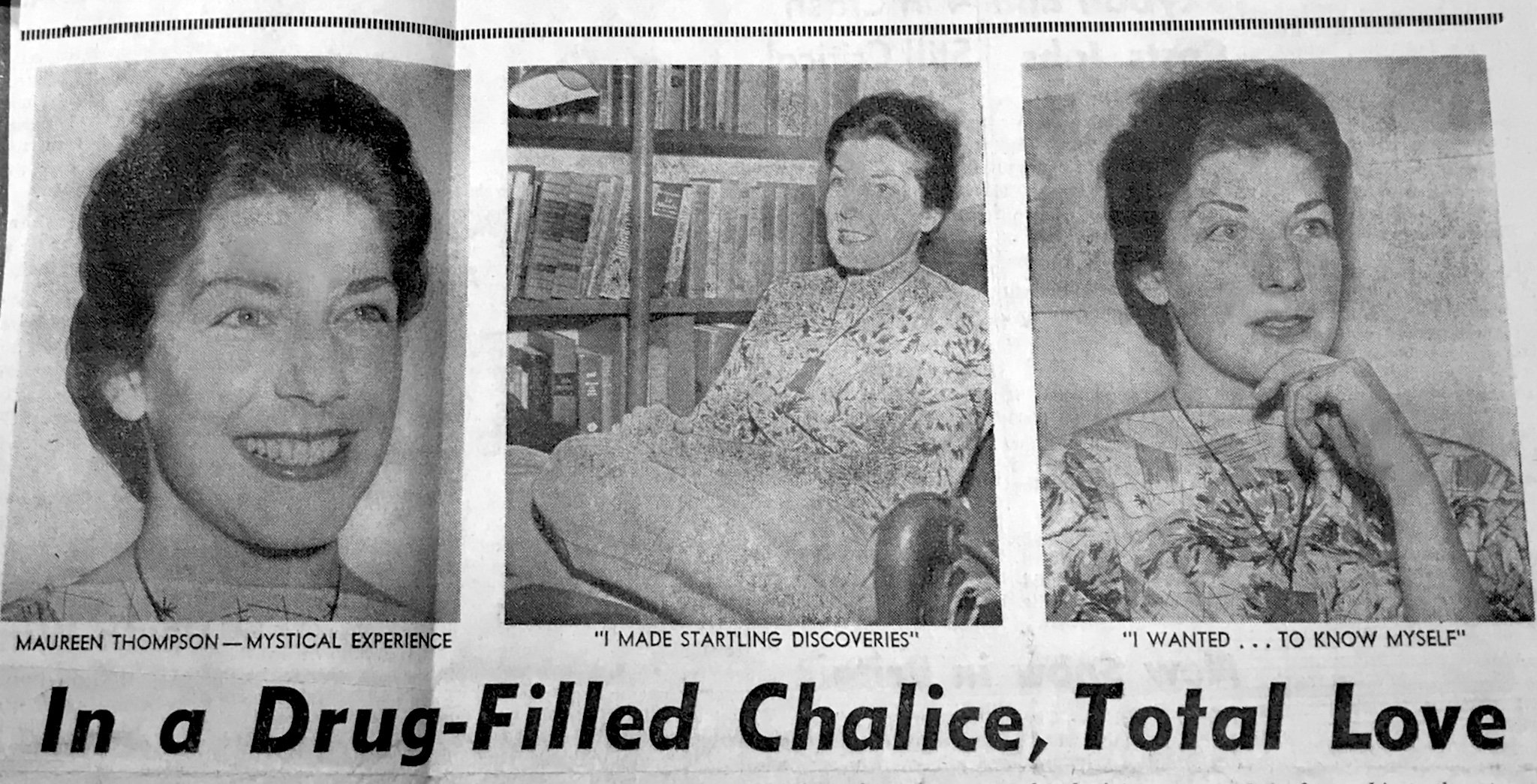 Menlo Wife’s Story: Drugs Open New Life: In a Drug-Filled Chalice, Total Love