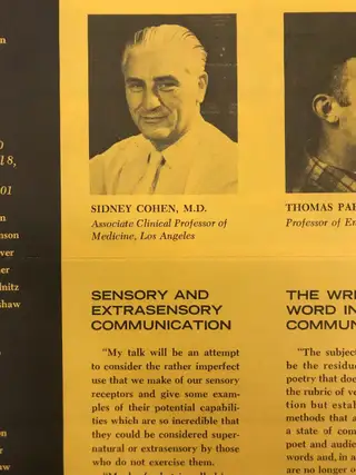 Sidney Cohen’s UCLA Lecture on ESP