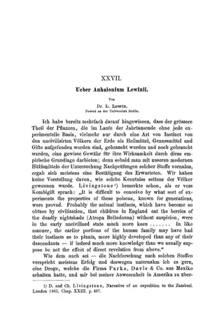 Ueber Anhalonium Lewinii
